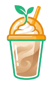 Illustration of a blended iced coffee cup